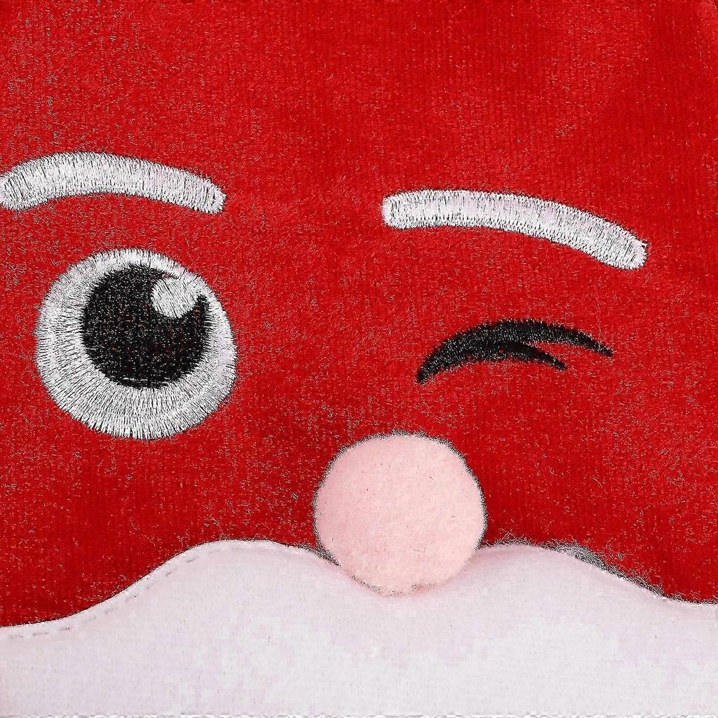 2026 Best!! Creative Christmas Hat Party Accessory Mall Red Fabric 1Set