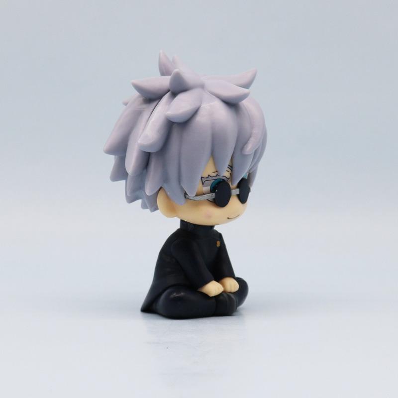 Anime Kawaii PVC Collection Dolls Fushiguro Look Up Ryomen Sukuna Toy Gojo Jujutsu Kaisen Mini  Geto Suguru Sitting Figure