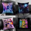 Anime Kpop D-Demon H-Hunters Pillow Case Sofa Short Plush Double-sided HD Printing Room Home Office Gift Cushion Cover