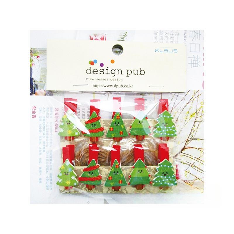 Presentes de Natal Árvores Arte Floral Floricultura Cartões Presentes para Estudantes Fotos Penduradas Pequenos Clipes