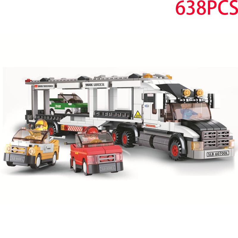 2022 City Speed Formula Transporter Bricks Big Cargo Truck Blocks Building Car Figures Set Vehicle Model Childrens Toys