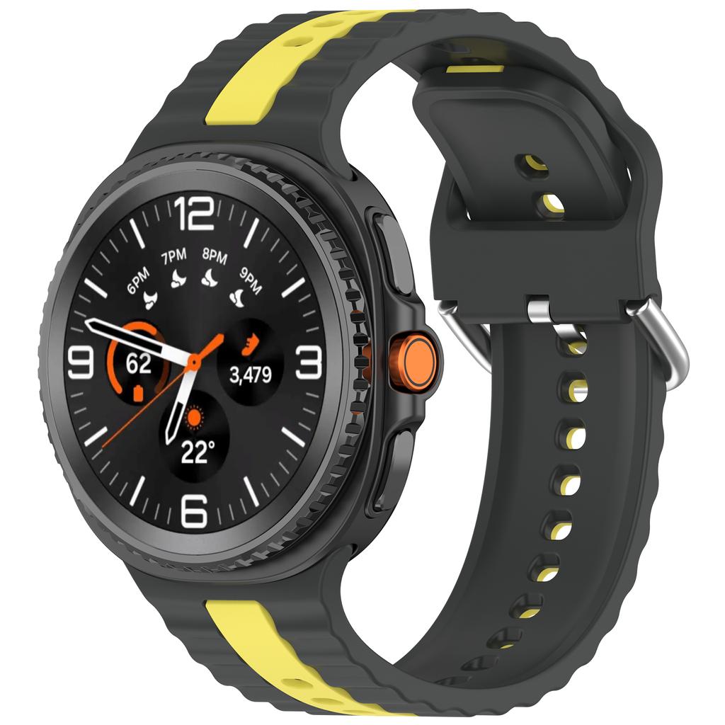 Two-tone Silicone Strap for Samsung Galaxy Watch 8 44mm 40mm Original Bracelet Belt Correa for Galaxy Watch 8 Classic 46mm Band