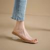 Fashion Summer Women Pumps Sandals Jelly Slippers Sexy Open Square Toe High Heels Women Transparent Slippers Shoe Heel Clear Sandals