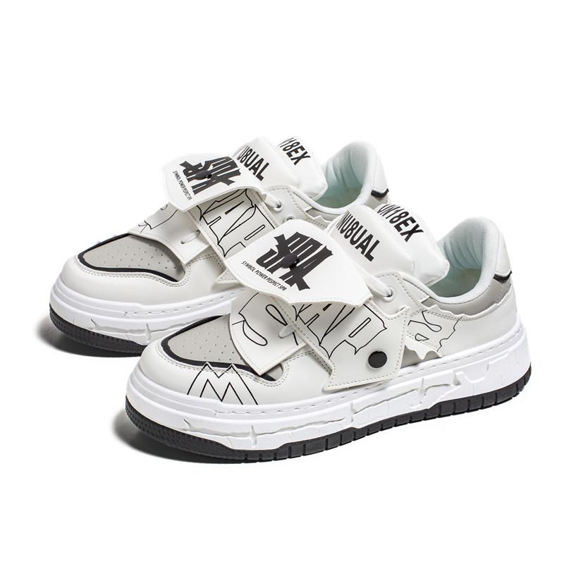 Men Vulcanized Sneakers Shoes Tennis Sports PU Slip-On Mix Color Good Quality Skateboarding Walking Shoes Casual Shoe For Male