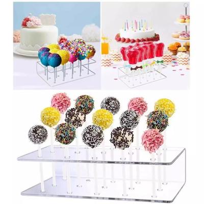 Suporte para Cake Pops Suporte de Exibição de Pirulitos, Acrílico Transparente Suporte para Cake Pops Para Mesa de Sobremesa Casamentos Chás de Bebê Festas de Aniversário, Decorativo de Doces