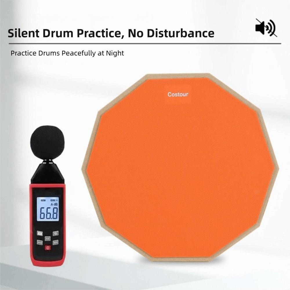 Anti-slip Silent Practice Drum Pad 12 Inch Dumb Drum Pad Percussion Board  Percussion Accessories