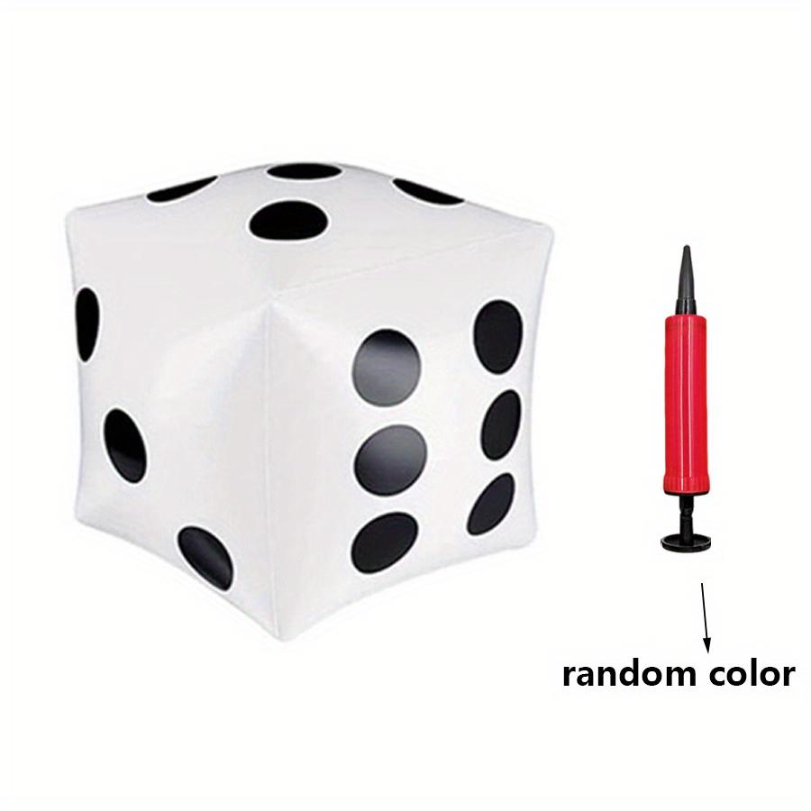 1pc Giant Inflatable Dice with Pump - Jumbo Party Game for Indoor & Outdoor Fun, Perfect for Family Gatherings, Summer Pool JXB