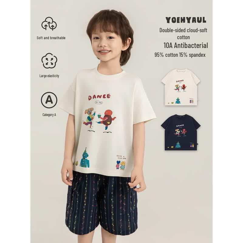 YouYou Boys' Summer Robot Dog T-Shirt
