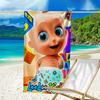 Ultra-Soft Beach Towel with CoComelon Theme,Ideal for Pool - Camping, Diving - Perfect Travel Essential, Vibrant Beach Towel.