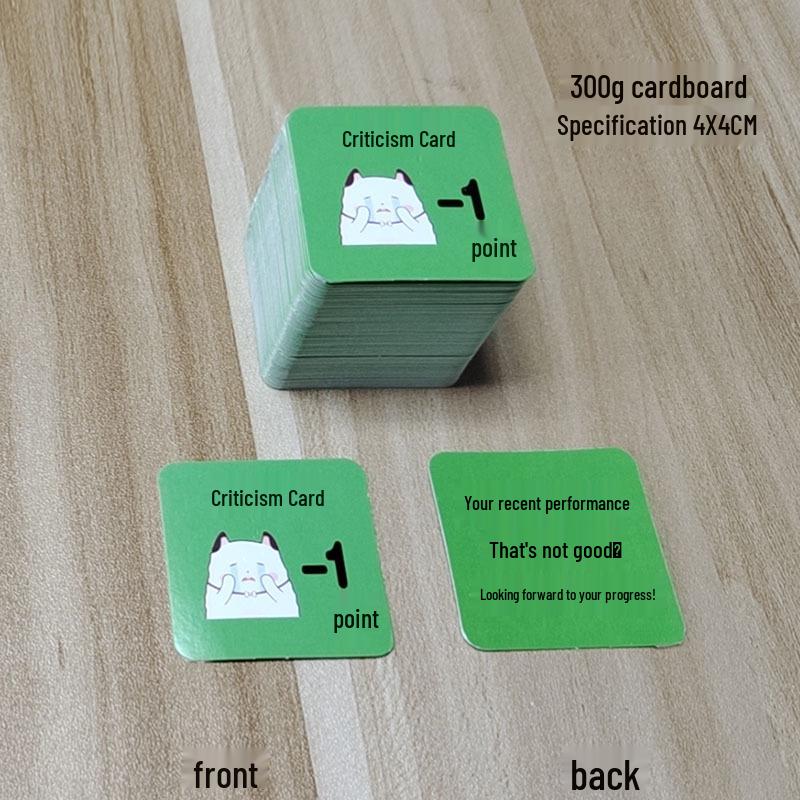 Custom Children s Reward Coins & Motivation Cards for Kindergarten Training Class - 4CM Square