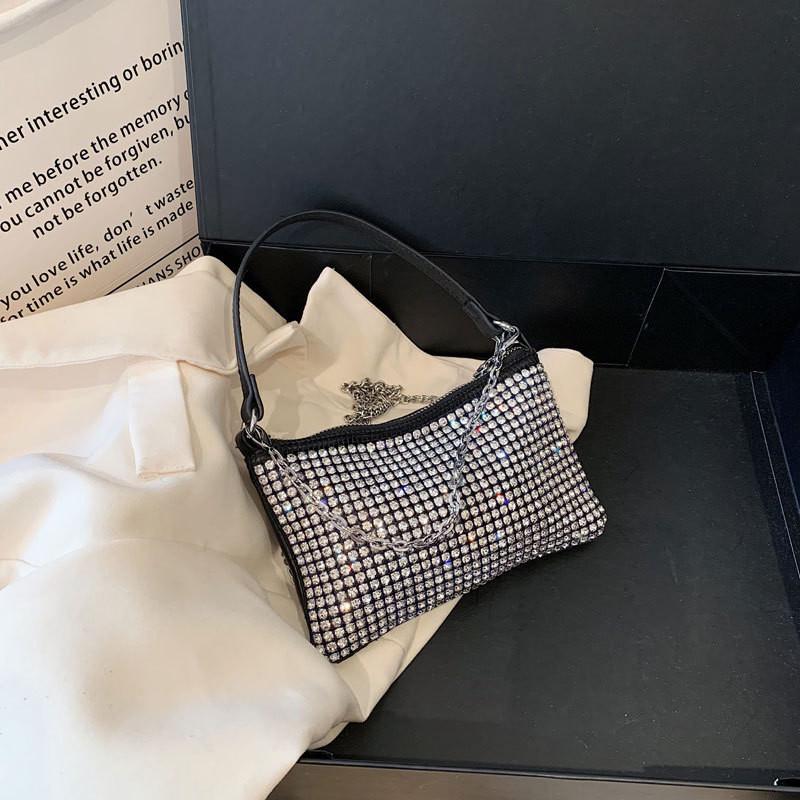 Stylish Ins Korean Children s Bag With Sparkling Rhinestones For Girls Modern Chic Mini Crossbody Purse