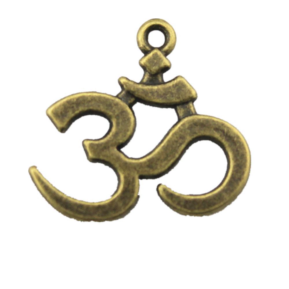 Om Lotus Charms Sports Pendants For Spiritual Yoga Themed Jewelry