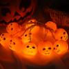 Halloween Pumpkin Lantern String LED Small Colorful Lantern Garden Bar Ghost House Shopping Mall Courtyard Decorative Lamp