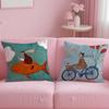 Cartoon SSam TToft Pillow Case Soft Plush Fabric DoubleSided Printed Cushion Cover Warm Winter Sofa Pillow Case