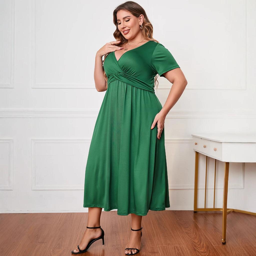 Plus Size Women Dress New Style Loose Long Dress Extra Plus Size For Women Fashion Elegant Comfortable Versatile Dress