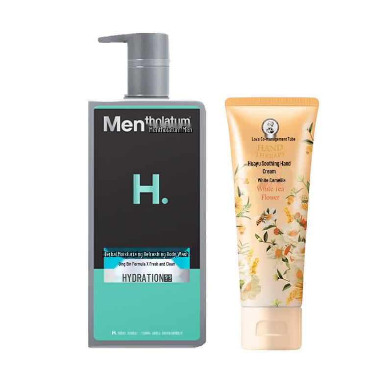 Набор Mentholatum для мужчин: Освежающий гель для душа и крем для рук