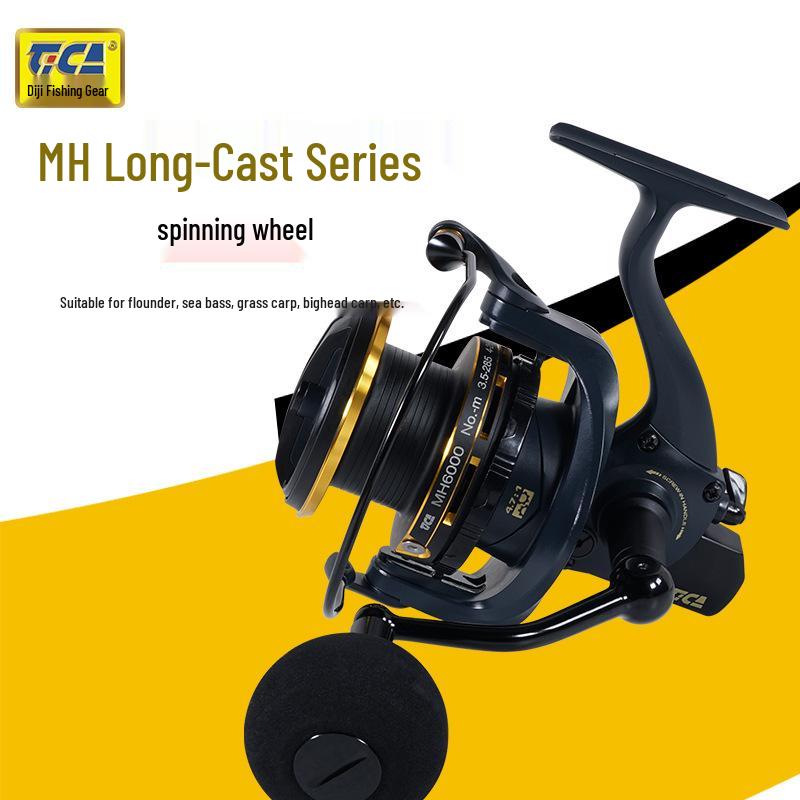 Dijiang MH Long Cast Spinning Reel with Quick Brake & Anti-Seawater Features for Sea Fishing 5000