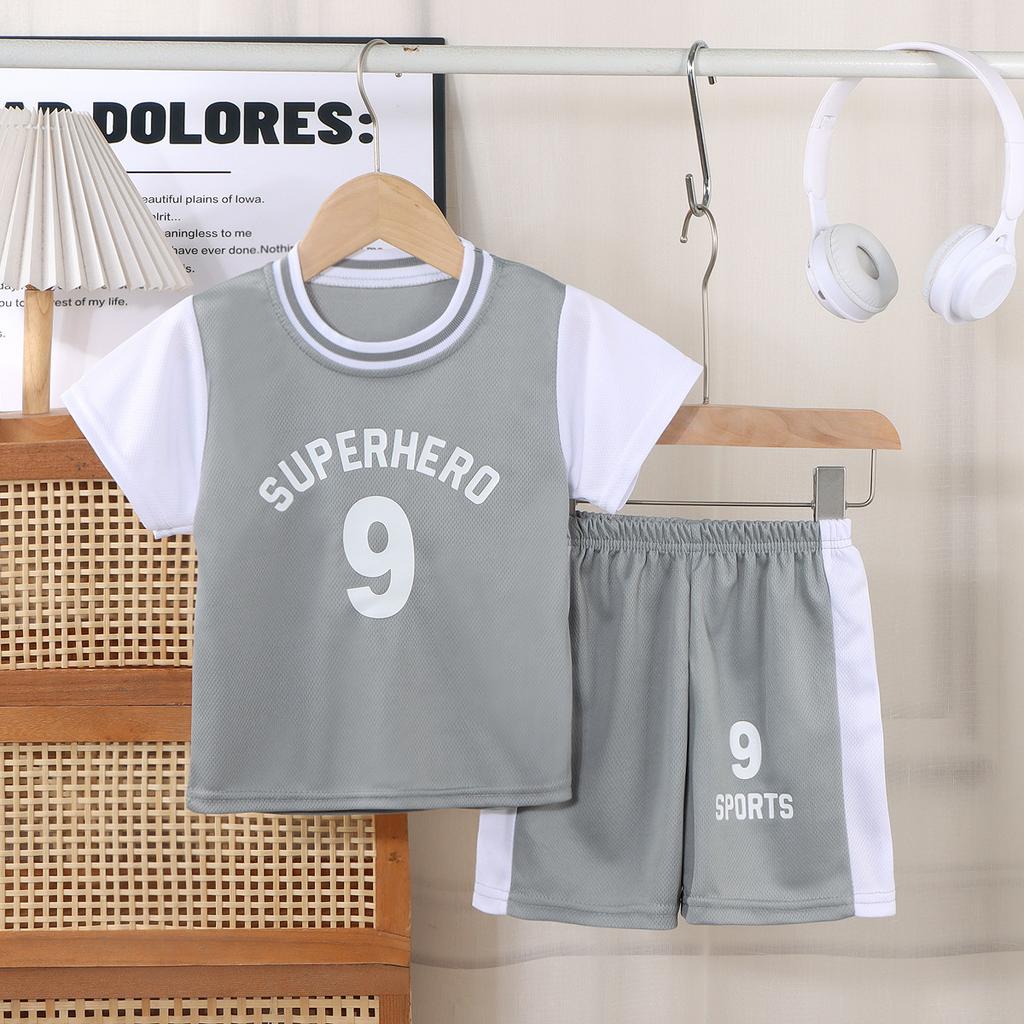 Children's Summer Short-sleeved Breathable Quick-drying sportswearFootball Basketball Suit Clothing Setc Asual Outdoor Comfortable Two-piec Set
