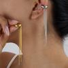 Luxury Tassel Ear Cuffs For Non Pierced Ears Titanium Steel Fashion Jewelry With Premium Elegance