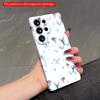 2DFlat Samsung Phone Case Blue Butterfly & Star Pattern Phone Case Applicable To Galaxy S22 S23 S24 S25ULTRA S26 A12 A13 A14 A15 A16