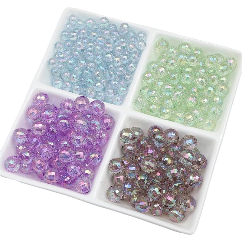 20 pz/borsa Acrilico Foro Dritto Colore Brillante Speciale A Classe 96 Viso Terra Perline Bracciale FAI DA TE Collana Orecchini Accessori di Gioielli