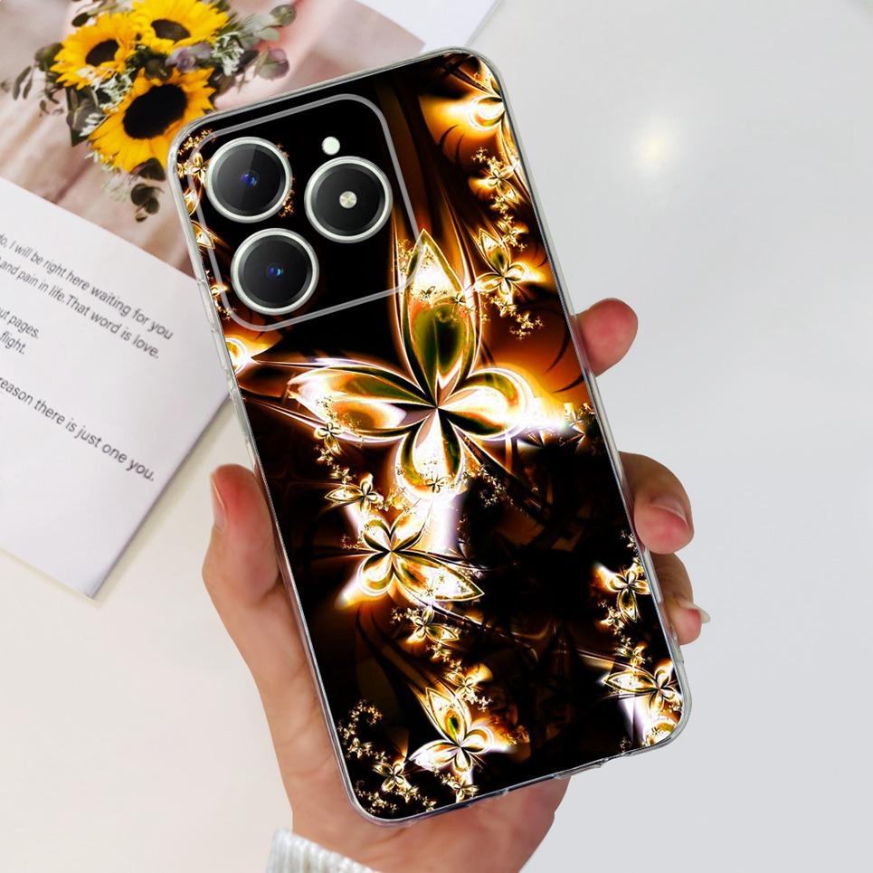 Couple Love Heart Back Case For Realme Narzo N61 N63 Realme C63 C61 Transparent Soft TPU Slim Silicone Phone Cover Fashion Capas