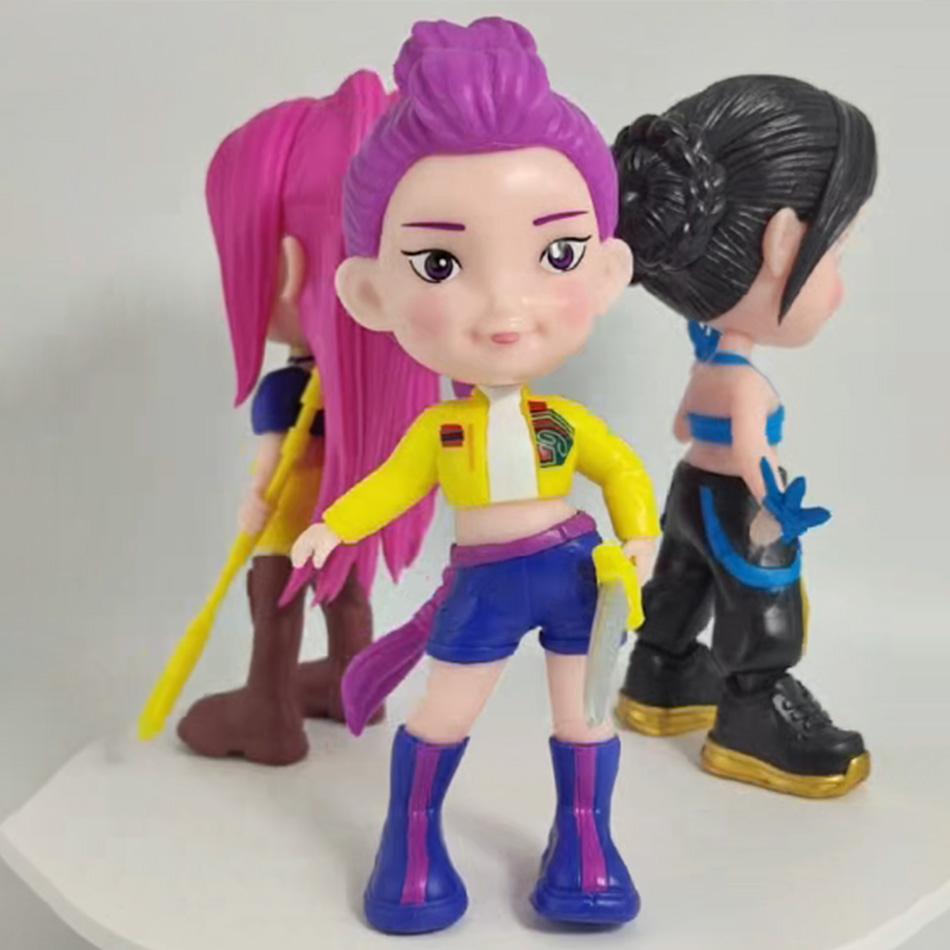 Anime Kpop Demon Hunters Figure Model Toy Cartoon Gaming Desk Decor Collection Kids Peripherals Gift