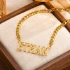 Free Personalized NK Chain Hollow Name Custom Necklace for Women,Stainless Steel Waterproof Necklace, Elegant Jewelry Gifts