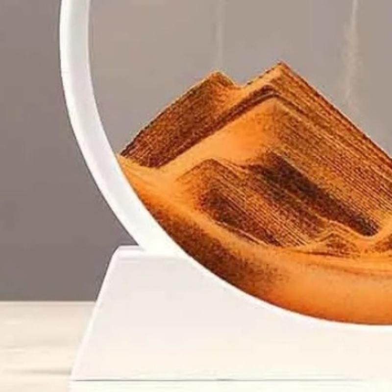 12 inch 3D nisip mișcătoare clepsidra de mare adâncime nisip imagine artă rotundă artizanat din sticlă care curge nisip pictură living decor acasă