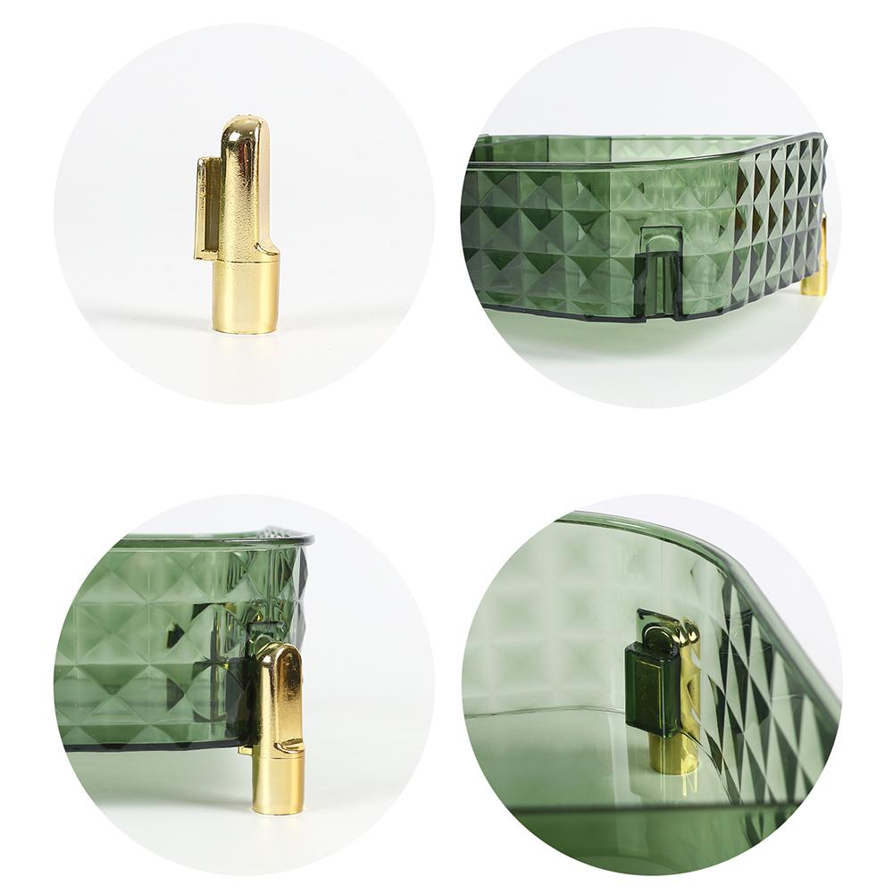 Bathroom Makeup Organizer With Compartments for Lipstick Brushes Perfume Cosmetics Storage Display Basket Box Desktop Storage