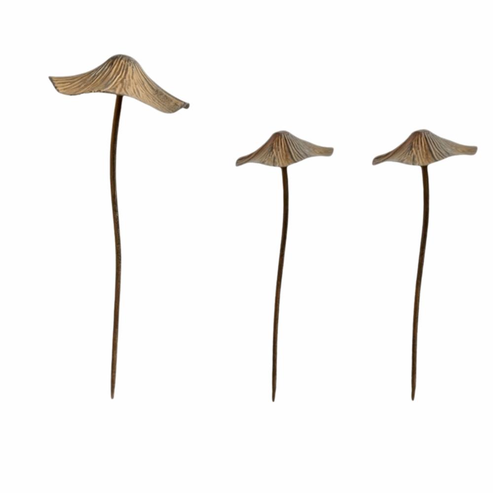 Metal Metal Rusty Mushroom Halloween Decoration Rusty Mushroom Plaque Garden Decoration Set  Garden