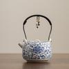 Beige Ru Kiln Beam Pot Brewing Teapot Household Ceramic Single Pot Light Luxury High-end Kung Fu Tea Set Large Single Use