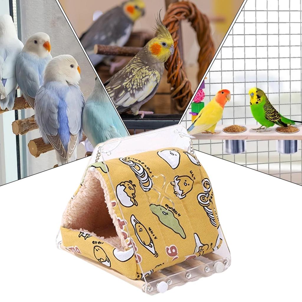 Bird Bed For Cage Warm Hangable Perch Toy Parakeet Nest For Parakeet Conure Cockatiel Canary Bunny Guinea Chinchilla Lovebird