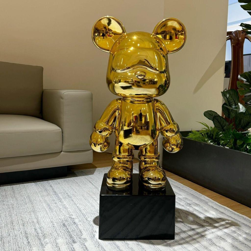 Galvanizovaná pokladnička ve tvaru medvěda jako ozdoba pro obývací pokoj, dekorace na TV skříňku