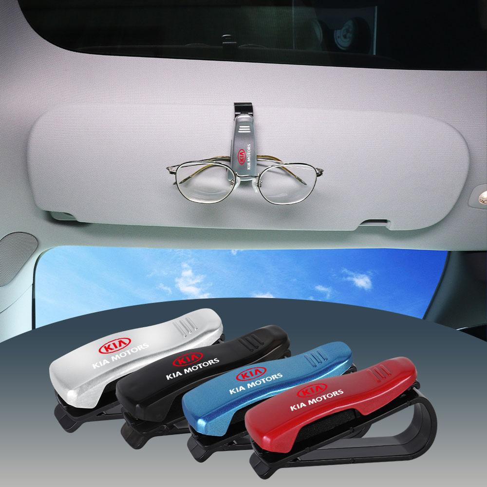 Car Sun Visor Glasses Clip Card Ticket Holder Storage Fastener For Kia Rio Picanto Sportage Niro Morning Ceed Sorento Optima