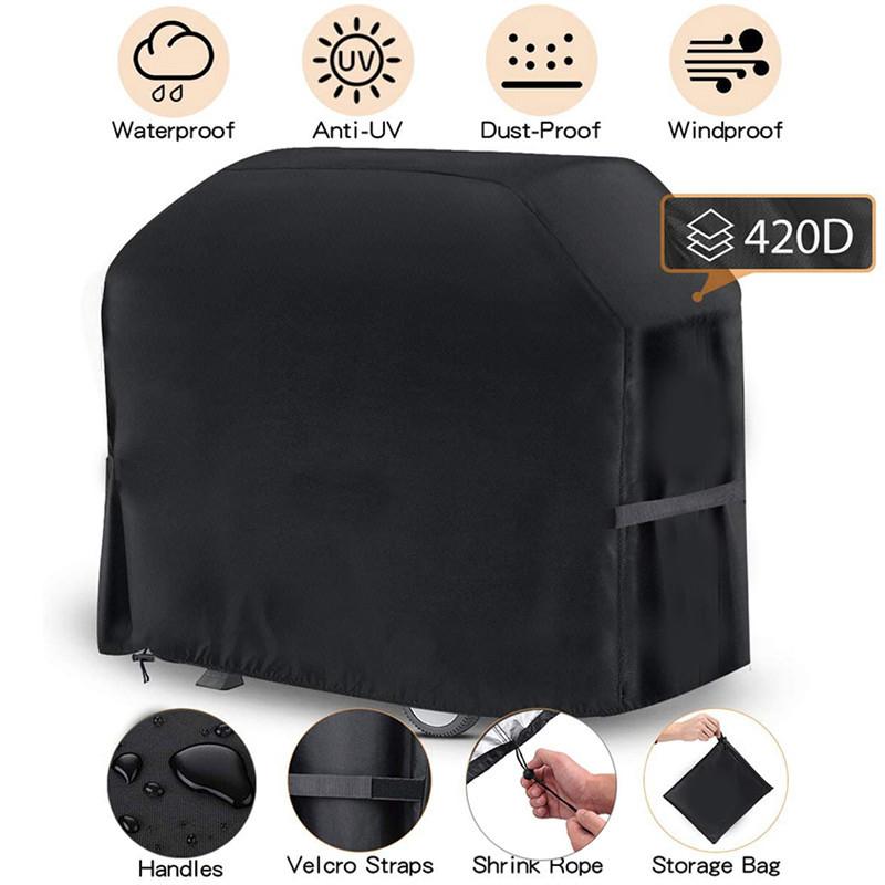 BBQ Grill Cover Barbeque Waterproof Anti-Dust Weber Heavy Duty Charbroil Outdoor BBQ Cover Rain Protective Barbecue Cover 3 Size