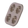 4Cavity Quadrate Baking Pan Mini NonStick Heavy Duty Carbon Steel Cupcake Mold for Microwave(Deep Shell Baking Pan )