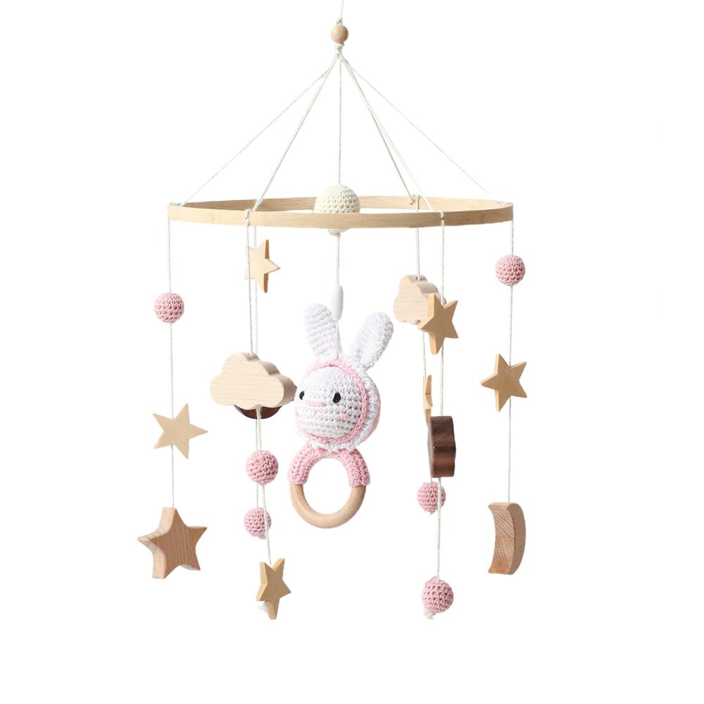 Baby Mobiel Ledikant Bedbel Muzikale Rammelaars Speelgoed Zacht Vilt Cartoon Dier Voor Baby's Kinderkamer Mobielen Bosdieren Ledikant Speelgoed