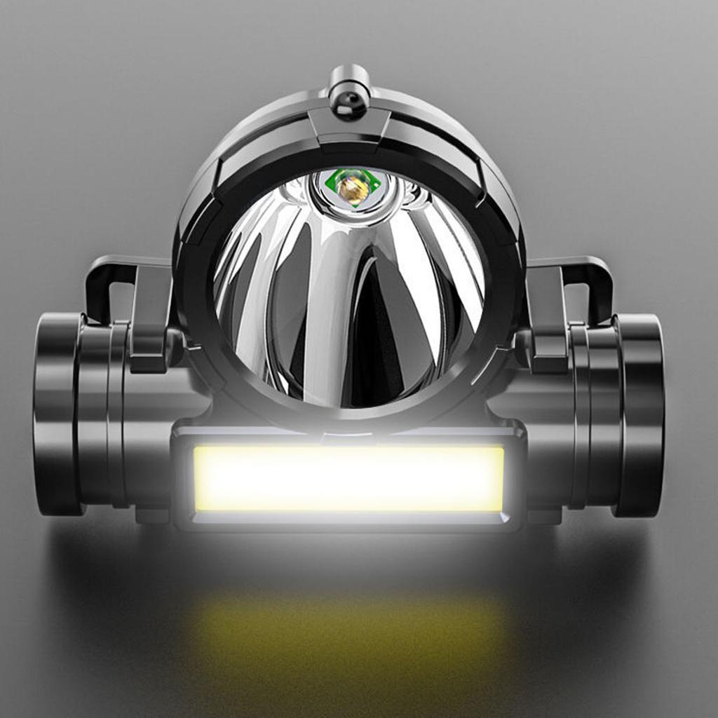 Outdoor Headlamp IPX4 Waterproof Super Bright USB Charging COB Head Flashlight for Running Cycling