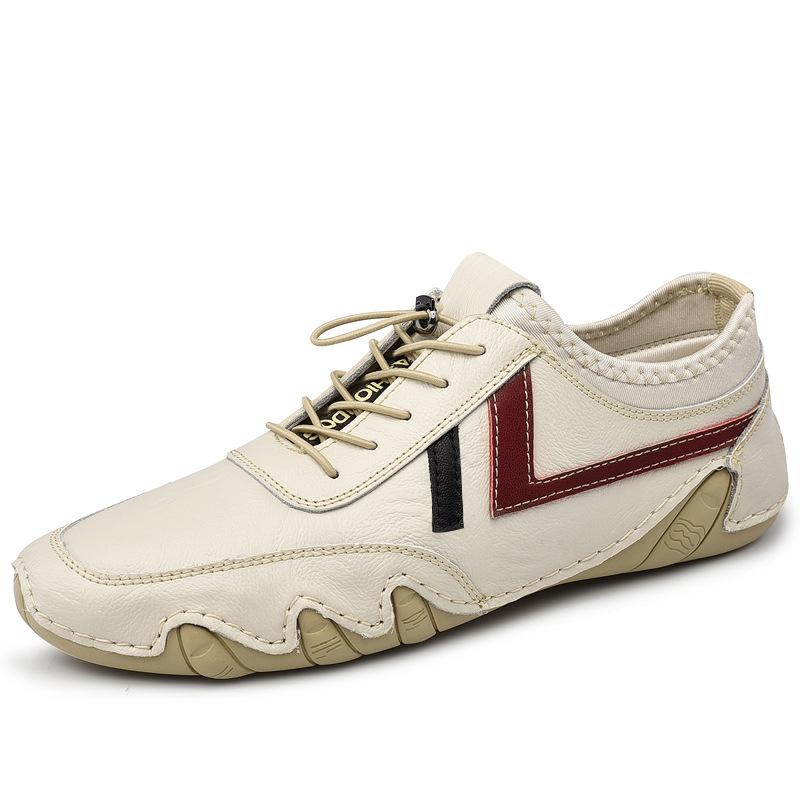 Duży Rozmiar Skóra Naturalna Męskie Modne Męskie Casualowe Skórzane Buty Męskie Wsuwane Miękka Skóra Buty Do Jazdy Męskie