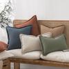 Decorative Linen Fringe Throw Pillow Cover Cozy Boho Cushion Cover with Tassels Soft Accent Pillowcase for Couch Chair Sofa Bed