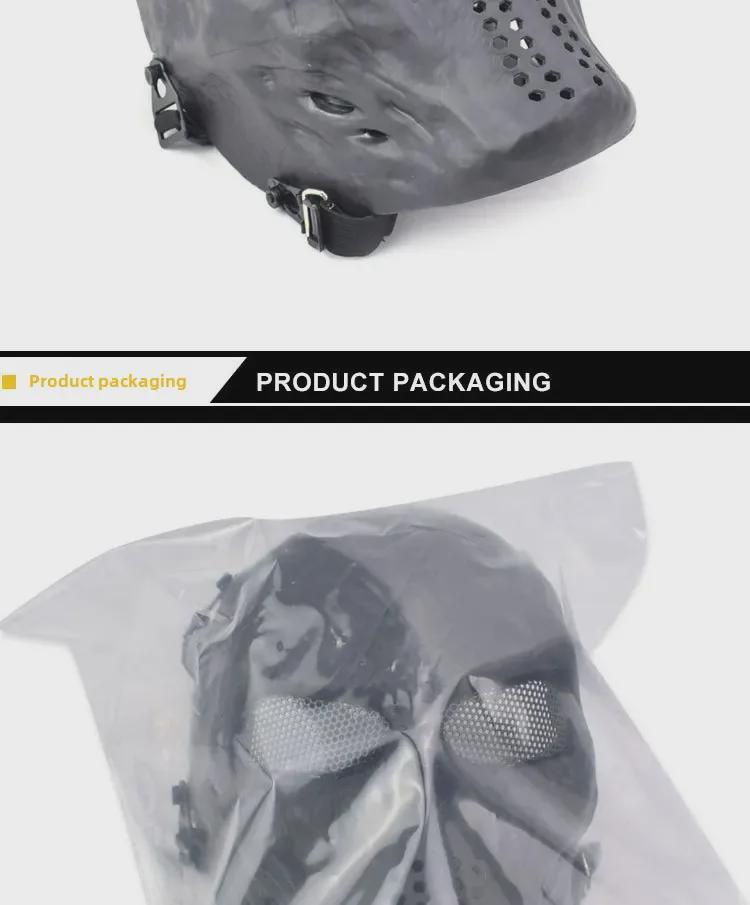 Taktische Totenkopf-Vollgesichtsmaske: Atmungsaktiver Kampfschutz für CS und Feldreiten