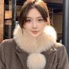 Fox Hair Scarf, Versatile and Warm In Winter, Big Hairball Magnetic Suction Buckle, Hairstyle Scarf Temperament, Hairstyle Collar