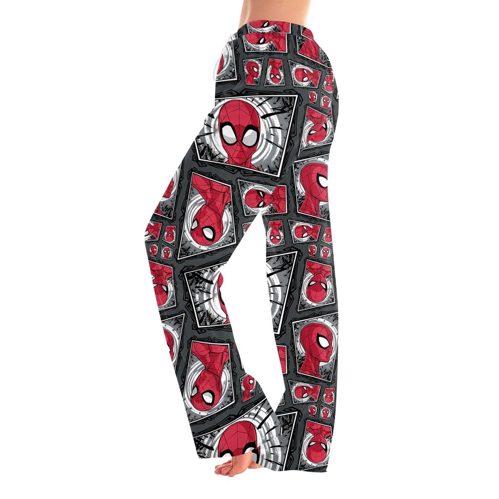 Women's Casual Loose Fit Pants with Elastic Waist, Printed Sleep Pants