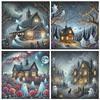 Halloween Printed Cross Stitch Kit DIY 11CT Embroidery Craft Set Home Decor
