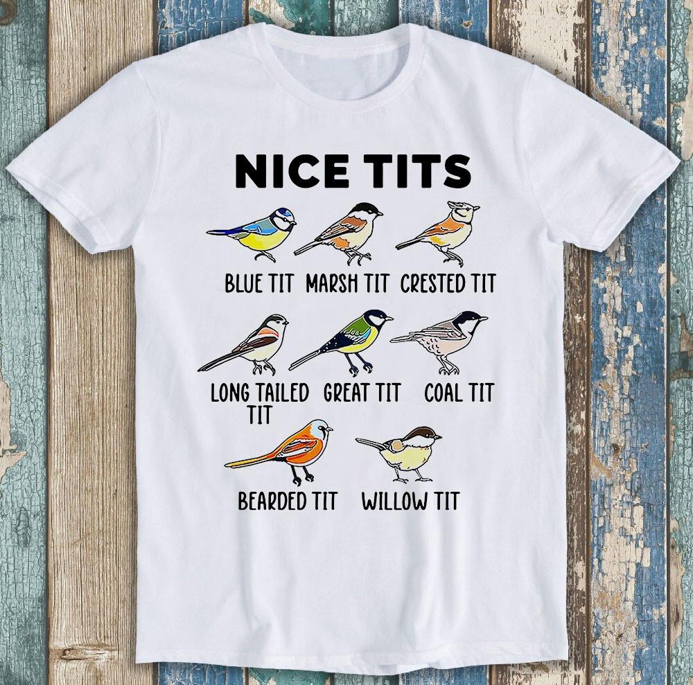 

Nice T*ts Funny Bird Marsh Blue Crested Funny Unisex Gift Tee T Shirt M1339 2XL