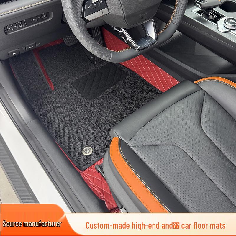 

Changan UV Models Waterproof Wine Red Floor Mats with Teslin Black Carpet Customizable (see details page)