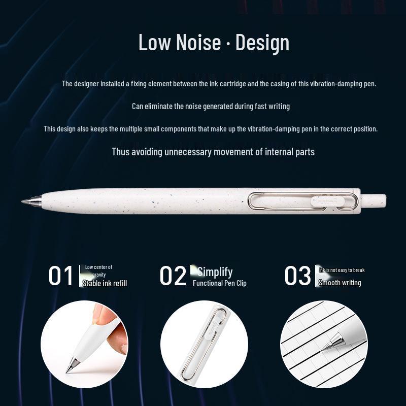 UNI Mitsubishi uniballOne Click-Action Ballpoint Pen, Earth Texture Edition, Black Ink, 0.5mm