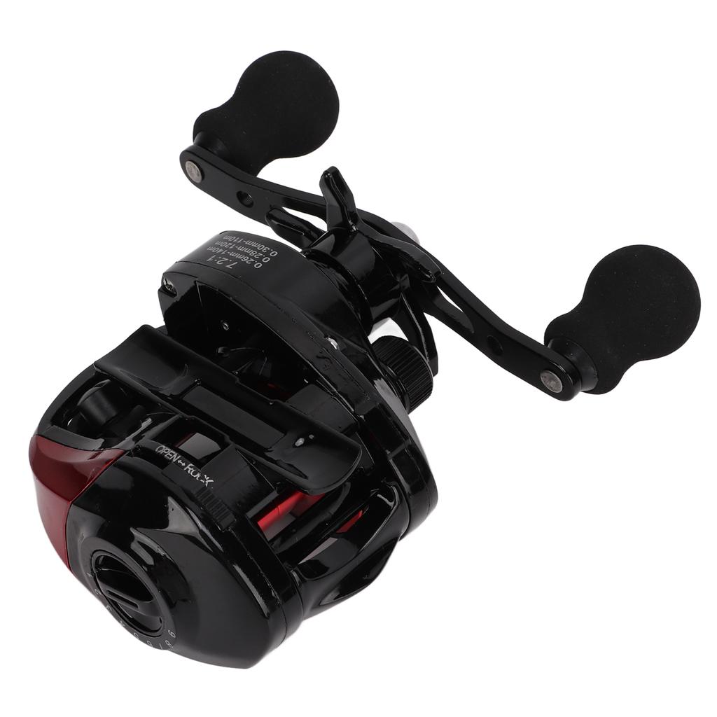 7.2:1 High Speed Baitcasting Reel Strong Braking Force Durable Magnetic Brake Fishing WheelLeft