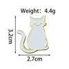 Creative Cartoon Cat Brooch: Cute, Versatile Metal Badge for Clothing, Hats, Bags